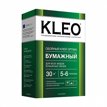 Обойный клей для любых бумажных обоев KLEO сыпучий 010 OPTIMA 5-6