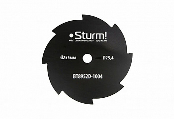 Нож стальной д/триммера 8зубов255мм*25,4*8 Sturm