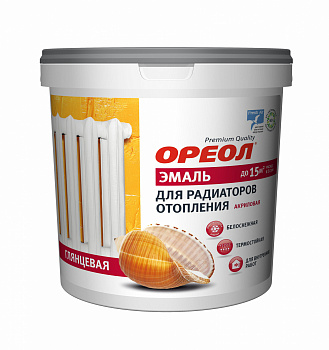 Эмаль для радиаторов отопления алкидная, "ОРЕОЛ", 0,8 кг