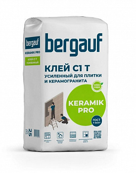 Клей усиленный для керамической плитки Bergauf Keramik Pro С1 25 кг