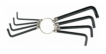 Набор ключей имбусовых TORX 1,5-10мм (9шт.) оксидированные на кольце SPARTA