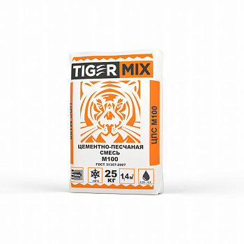 Смесь цементно-песчаная М100 TigerMix / 25 кг 