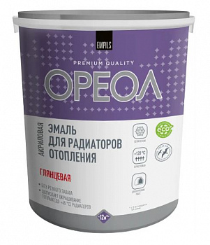Эмаль для радиаторов отопления акриловая белая глянцевая, «Эмпилс», «Ореол» 3,0 кг