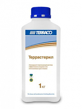 Раствор биоцидный д/обработки фасадов и внутр.поверх. Terrasteril 1л