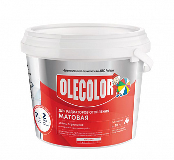 Эмаль акриловая для радиаторов отопления матовая OLECOLOR, 0,5кг