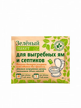 Доктор Робик-Зеленый пакет-111 40 гр (для выгребных ям и септиков)