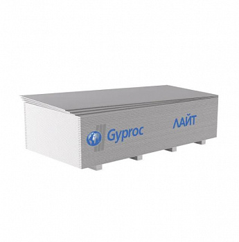 Gyproc Лайт, 9,5мм, 1200 х 2500 (ГСП-A, гипсокартон, ГКЛ, Гипрок Лайт)
