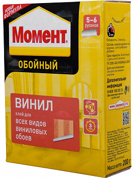 Клей обойный "МОМЕНТ" винил (200г)/12