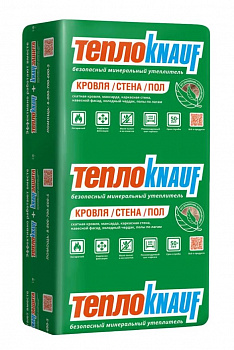 Утеплитель для кровли и стен Knauf Insulation TеплоКНАУФ (50x610x1230 мм; 12 кв. м; 16 плит)