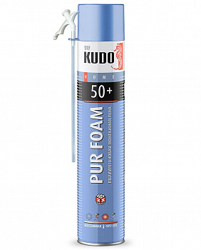 Пена монтажная KUDO HOME 50+ 750мл - бытовая всесезонная (12) KUPH10U50+