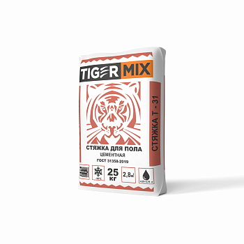 Стяжка для пола цементная T-31 TigerMix (Тайгер Микс), 25кг