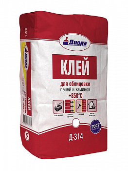 Клей для облицовки печей и каминов "+850С" "Диола-314", 5кг